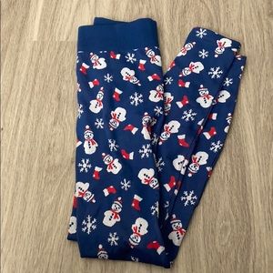 Christmas fleece leggings